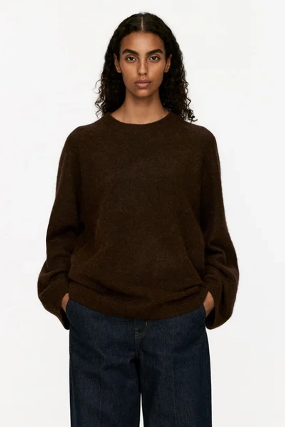 Alpaca-Wool Blend Jumper – Dark Brown – Women – ARKET NL