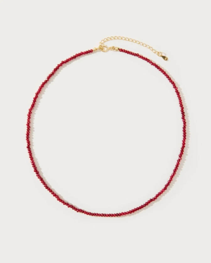 Mini Carnelian Beaded Necklace| En Route Jewelry | En Route Jewelry