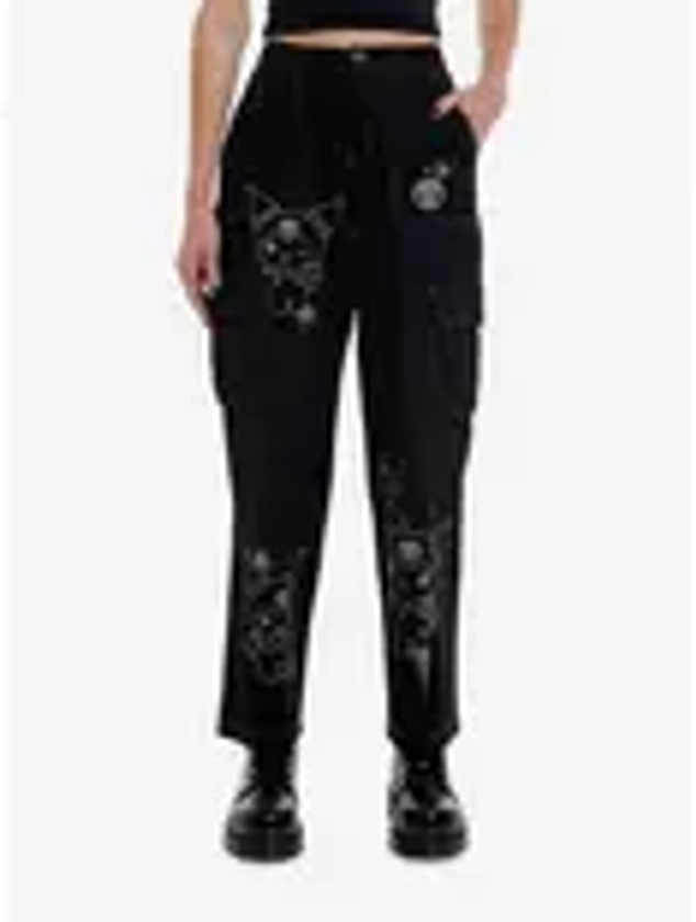 Kuromi Pink Stitch Cargo Pants | Hot Topic