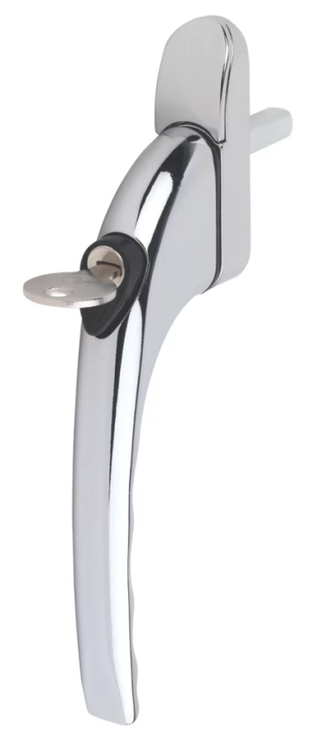 Mila LH/RH ProLinea Espagnolette uPVC Window Handle Polished Chrome - Screwfix