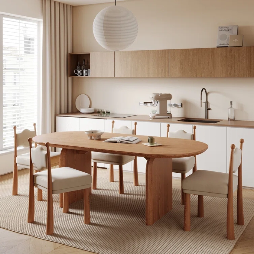 Stockham 71" L Modern Oval Dining Table