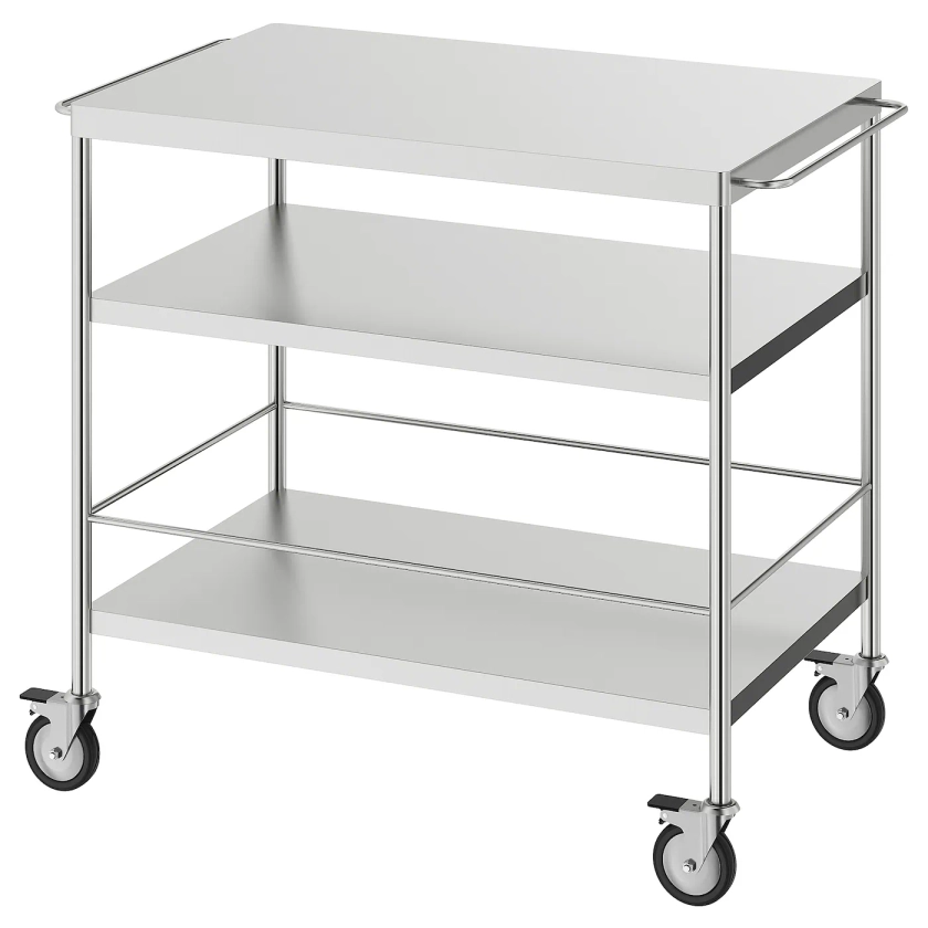 FLYTTA stainless steel, Kitchen trolley - IKEA