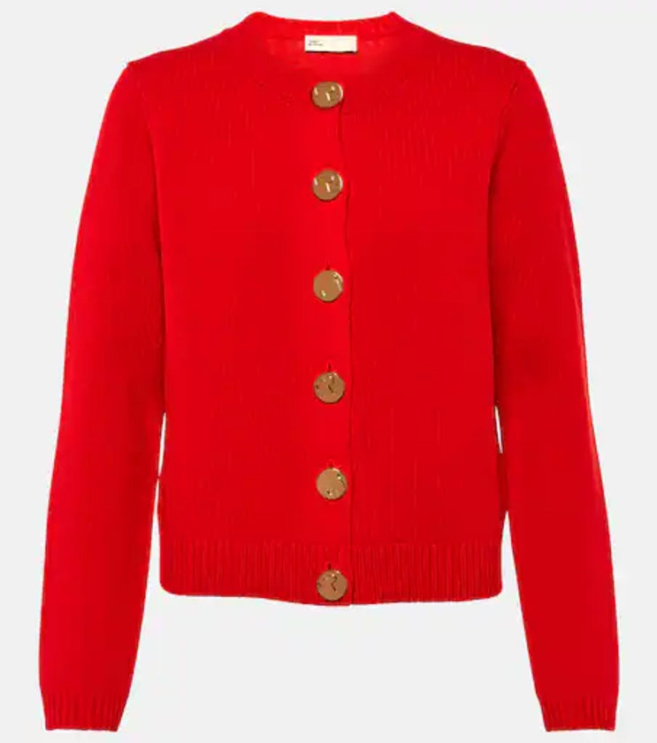 Wool cardigan in red - Tory Burch | Mytheresa