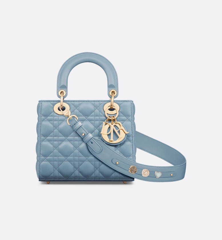 Small Lady Dior My ABCDior Bag Sky Blue Cannage Lambskin | DIOR