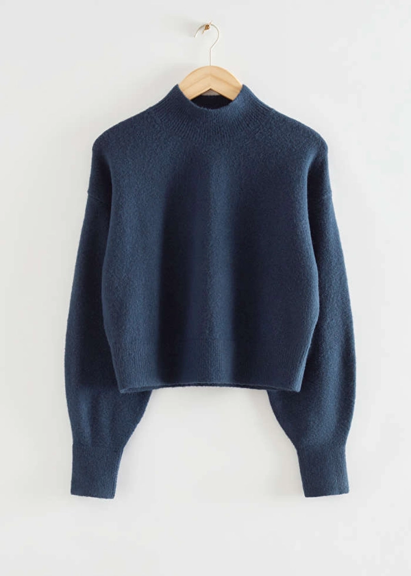 Mock-Neck Sweater - Dark Blue - & Other Stories NL