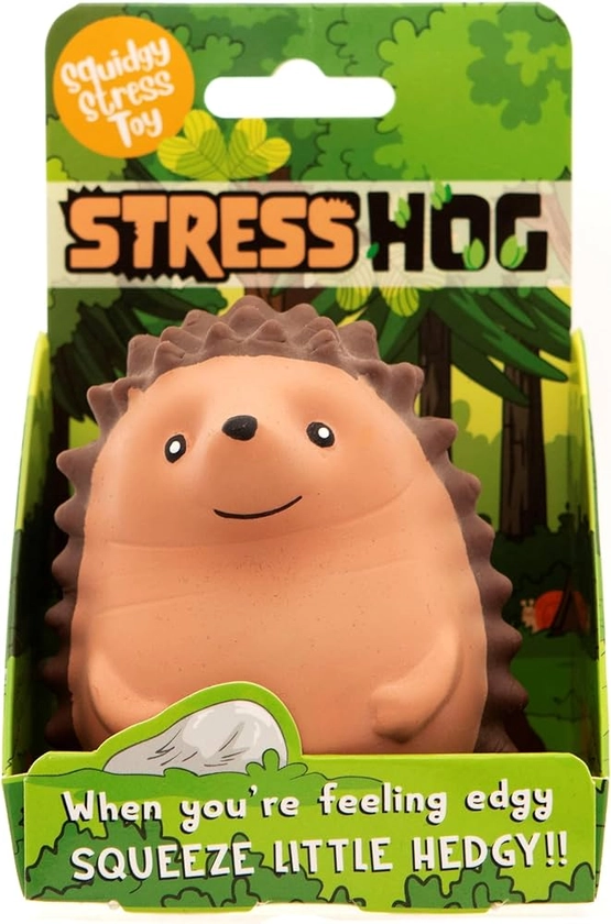 Boxer Gifts Stress Hog Toy - Unique Stress Balls for Adults & Teenagers | Squishy Fidget Toys for Anxiety - Cool Desk Accessories | Cute Hedgehog Gifts & White Elephant for Co-Workers