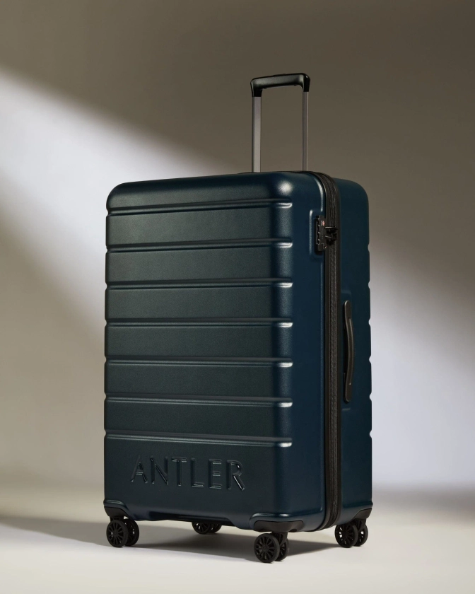 Large Suitcase Midnight Blue - Logo | Lightweight Hard Shell Luggage