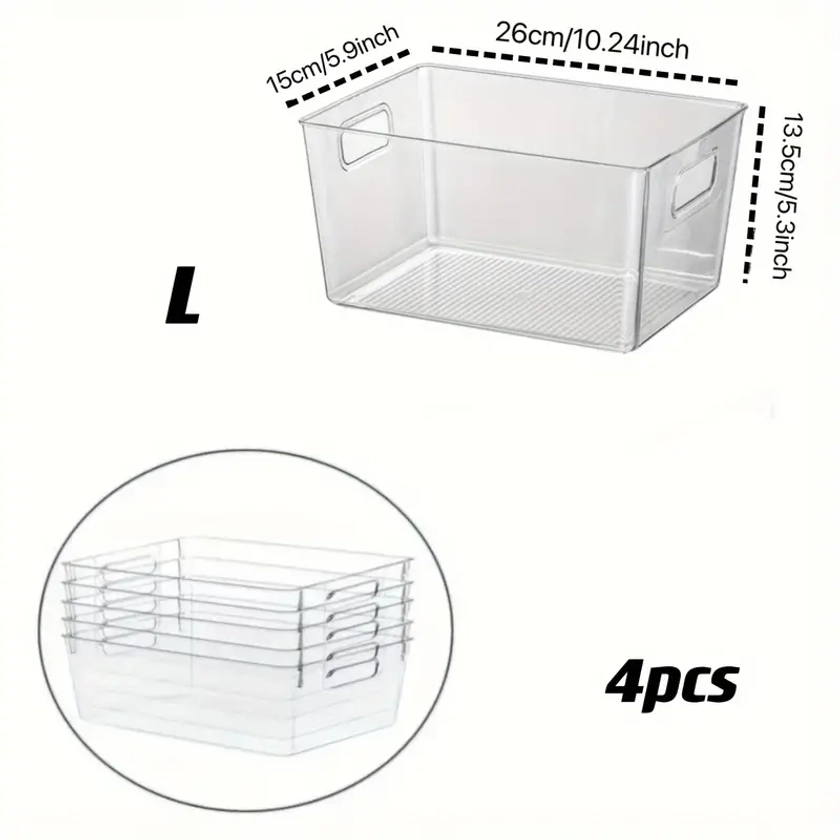 Refrigerator Storage Bins Stackable Space saving Organizer - Temu