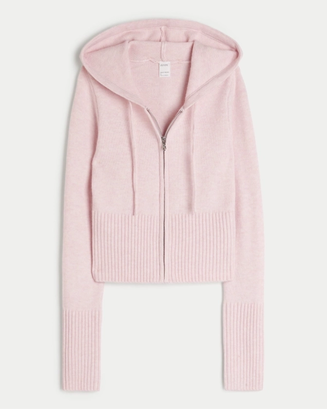 Women's Gilly Hicks Sweater-Knit Zip-Up Hoodie | Women's Tops | HollisterCo.com