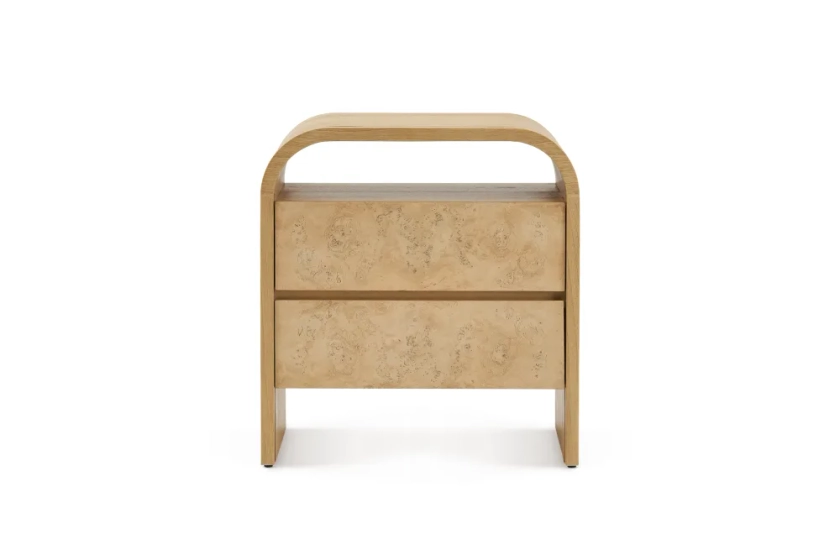 Crescent 2-Drawer Bedside Table | Castlery