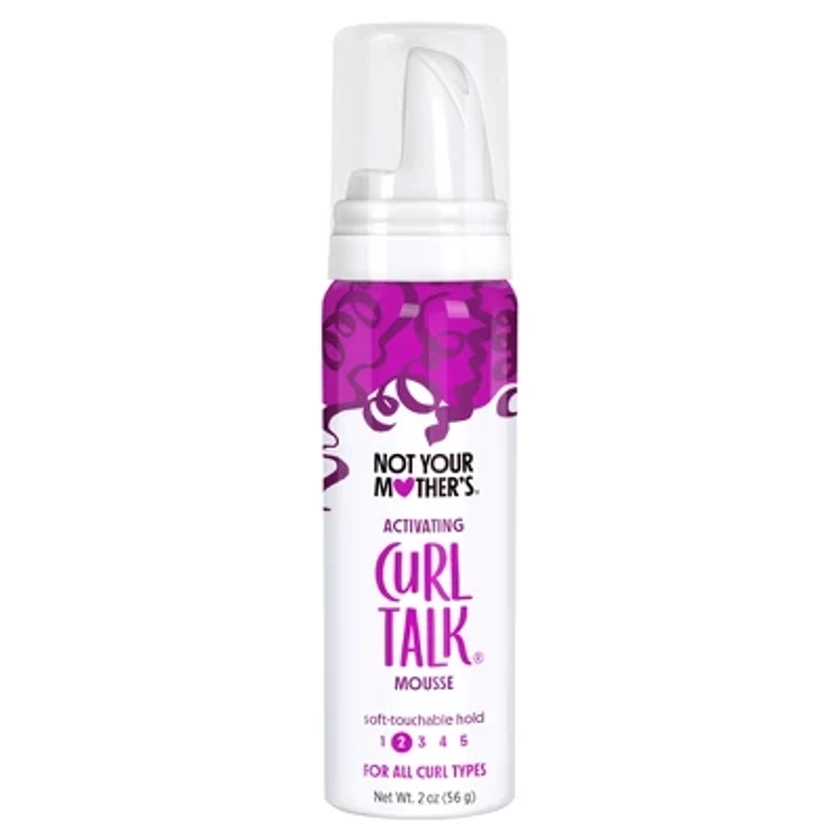 Not Your Mother's Mini Curl Talk Activating Mousse - Lightweight Hold for Curly Hair - 2 fl oz