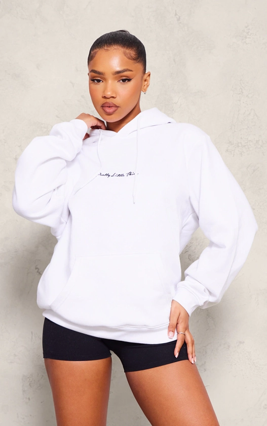 PRETTYLITTLETHING White Oversized Sweat Basic Hoodie