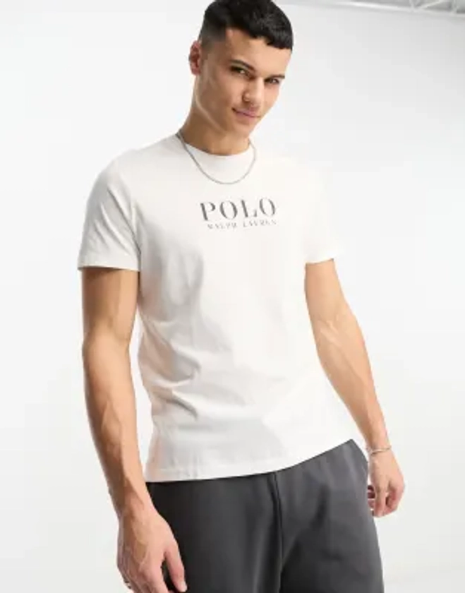 Polo Ralph Lauren - T-shirt confort avec logo texte sur le devant - Blanc | ASOS