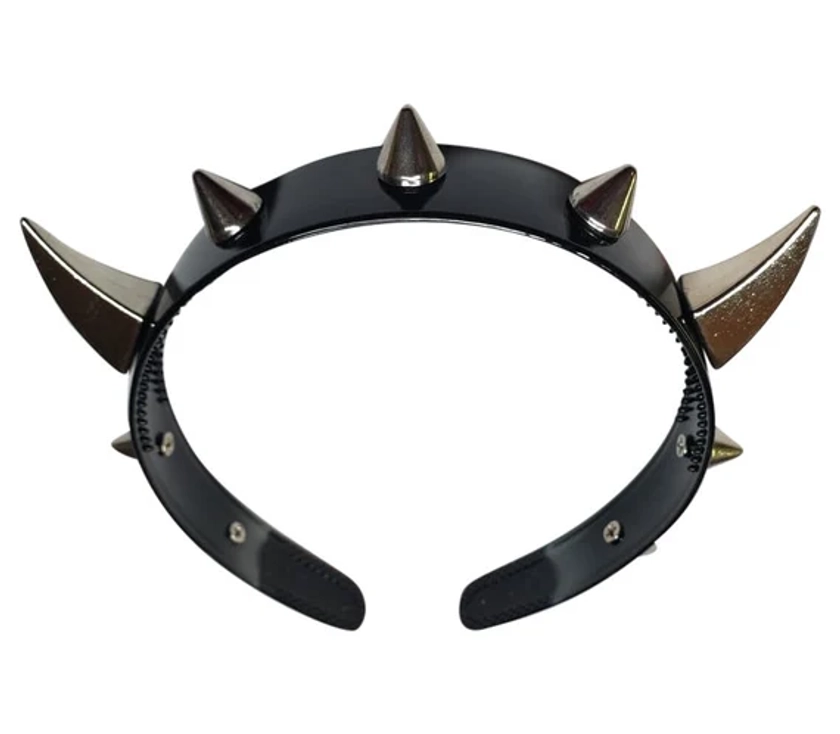 Punk Gothic Biker Fetish Head Band with spikes and claws