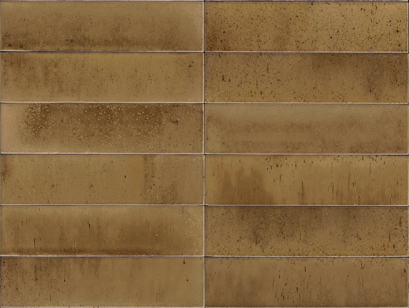 Hoxton Ochre Gloss Porcelain Tiles | Mandarin Stone