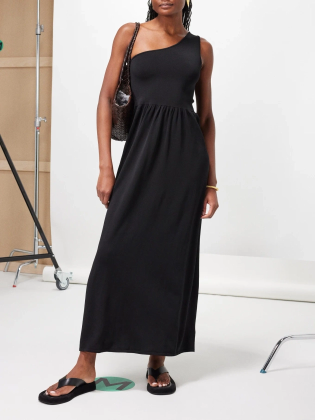 One-shoulder jersey dress | Matteau