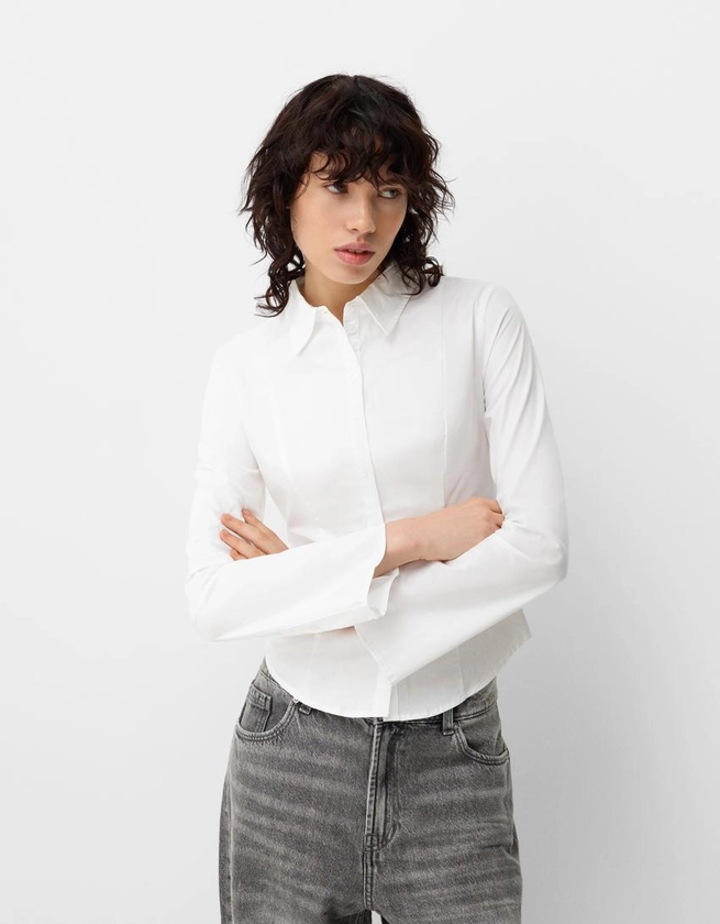 Fitted shirt with wide sleeves - Shirts and blouses - Women