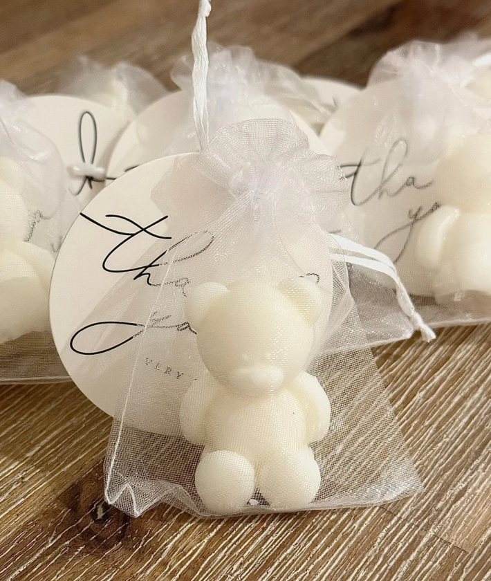 Teddy Bear Wax Melts Baby Shower Favours Baby Shower Gifts - Etsy UK