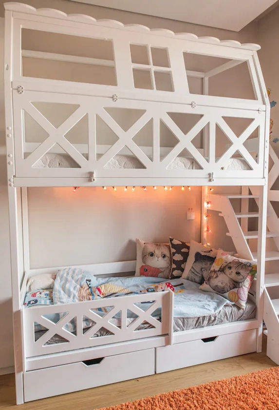 Bunk bed for kids, loft bed, playhouse, bunk bed, kids bed,toddler bed, children bed, twin bed, bunk bed with storage, tree house, bed frame