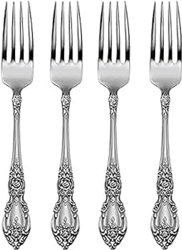 Oneida Wordsworth Set of 4 Dinner Forks, Silver