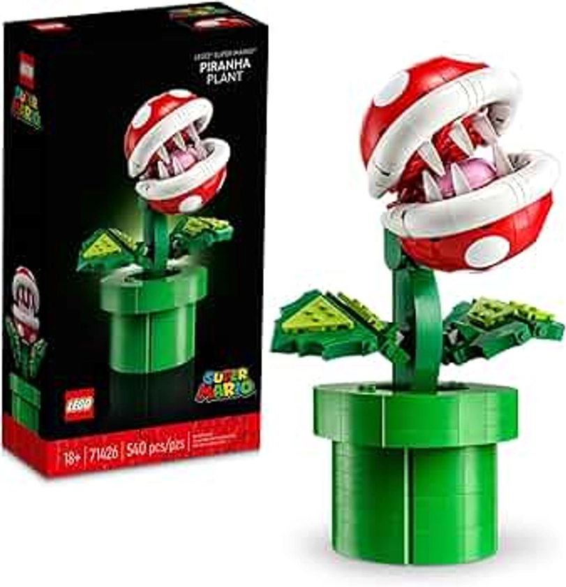 LEGO Super Mario Piranha Plant, Build and Display Super Mario Brothers Collectible for Adults and Teens, Authentically Detailed Posable Figure, Birthday Gift for Gamers and Super Mario Fans, 71426