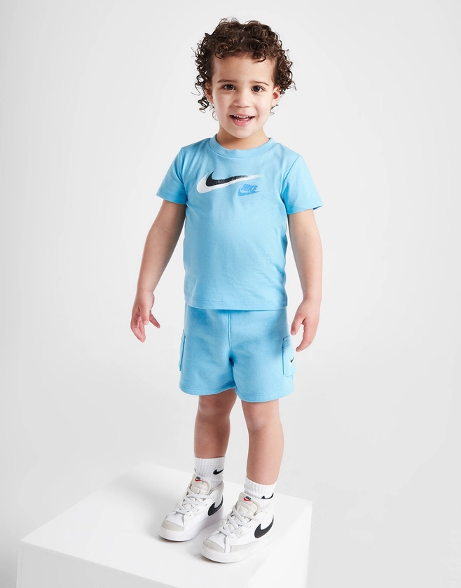 Blue Nike Double Swoosh T-Shirt/Shorts Set Infant | JD Sports UK 
