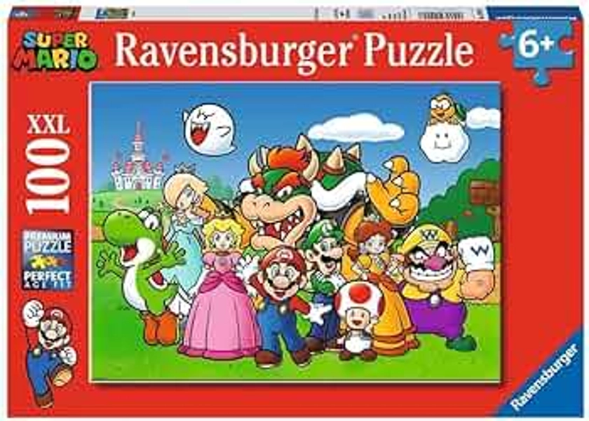 Ravensburger Super Mario - 100 Piece Jigsaw Puzzles for Kids Age 6 Years Up - Extra Large Pieces