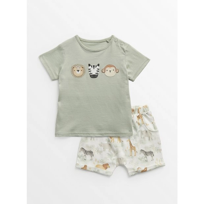 Buy Green Safari Top & Shorts 9-12 months | Outfits and sets | Tu