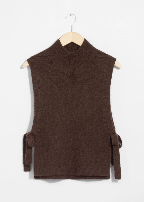 Wool Bib Collar - Dark Brown - & Other Stories NL