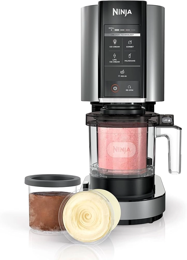 Ninja CREAMi Ice Cream Maker, for Gelato, Mix-ins, Milkshakes, Sorbet, Smoothie Bowls & More, Cloud Silver, NC300: Blenders: Amazon.com.au