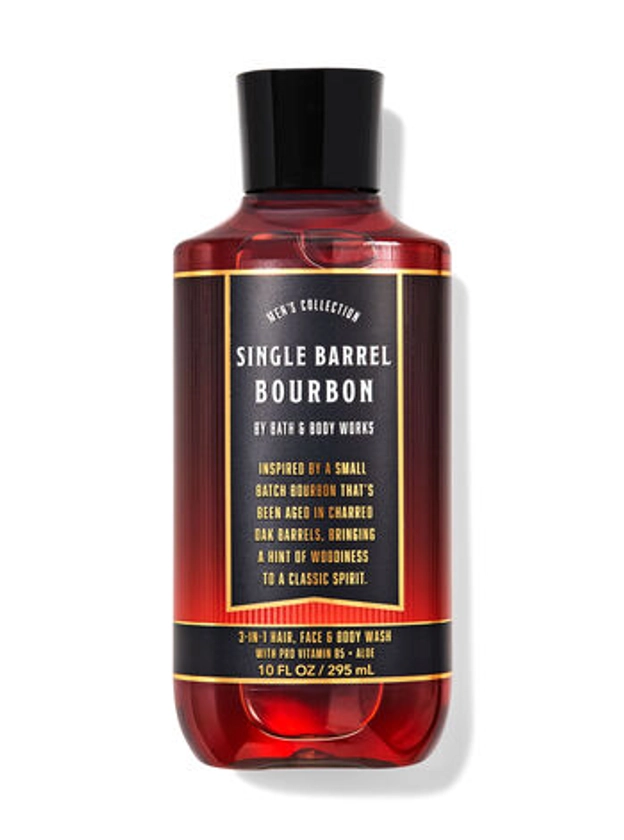 Mens Single Barrel Bourbon 3-in-1 Hair, Face & Body Wash