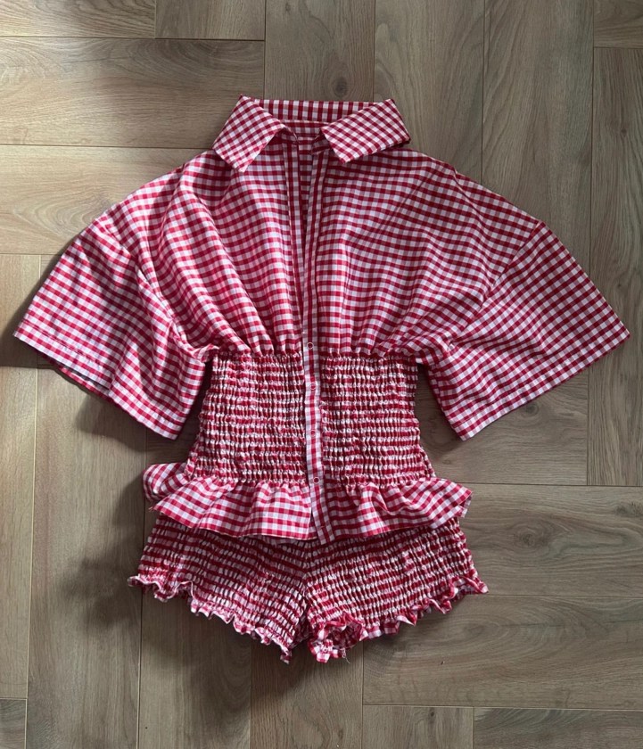 PREORDER Frolic Set in Red Gingham