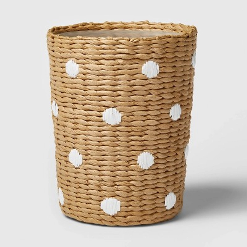 Woven Paper Dot Kids' Wastebasket - Pillowfort™