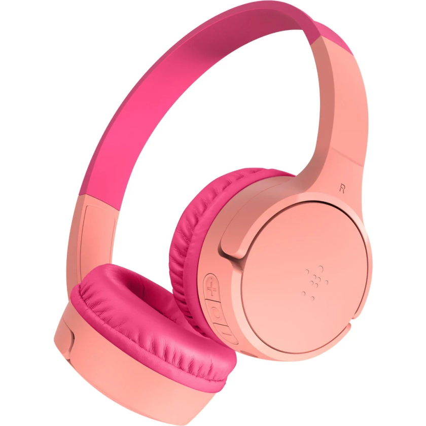 Belkin SoundForm Mini 2 Wireless Over-Ear Kids Headphones (Pink)