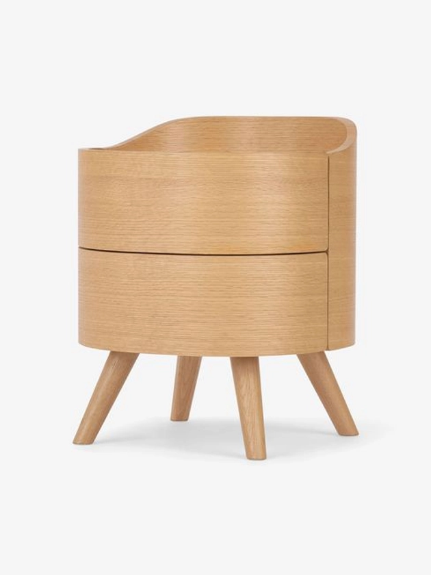 Odie 2 Drawer Bedside Table in Oak