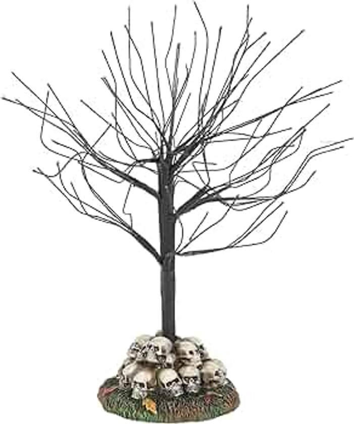 Department 56 Village Collection Accessories Halloween Scary Skeletons Tree Figurine, 10 Inch, Multicolor