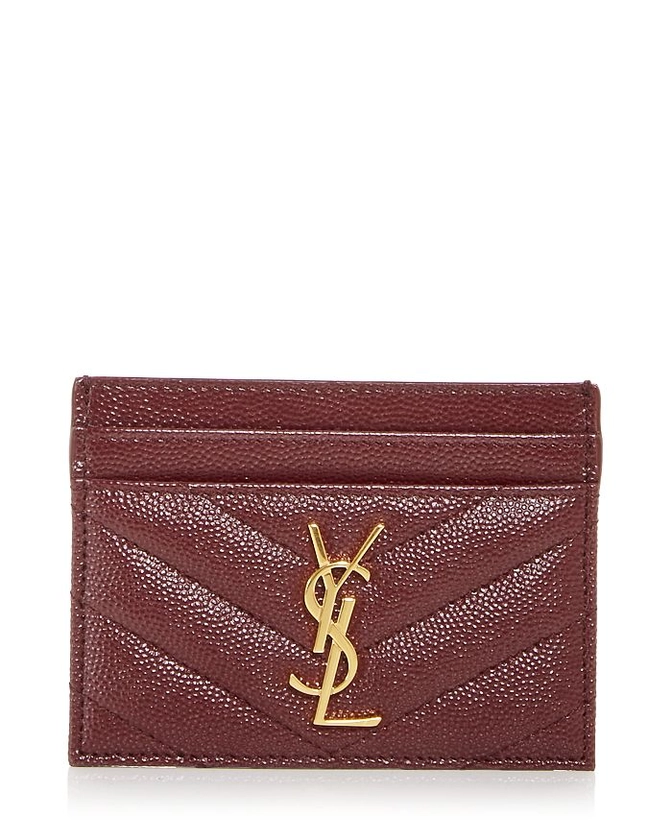 Saint Laurent Cassandre Matelassé Card Case Handbags - Bloomingdale's