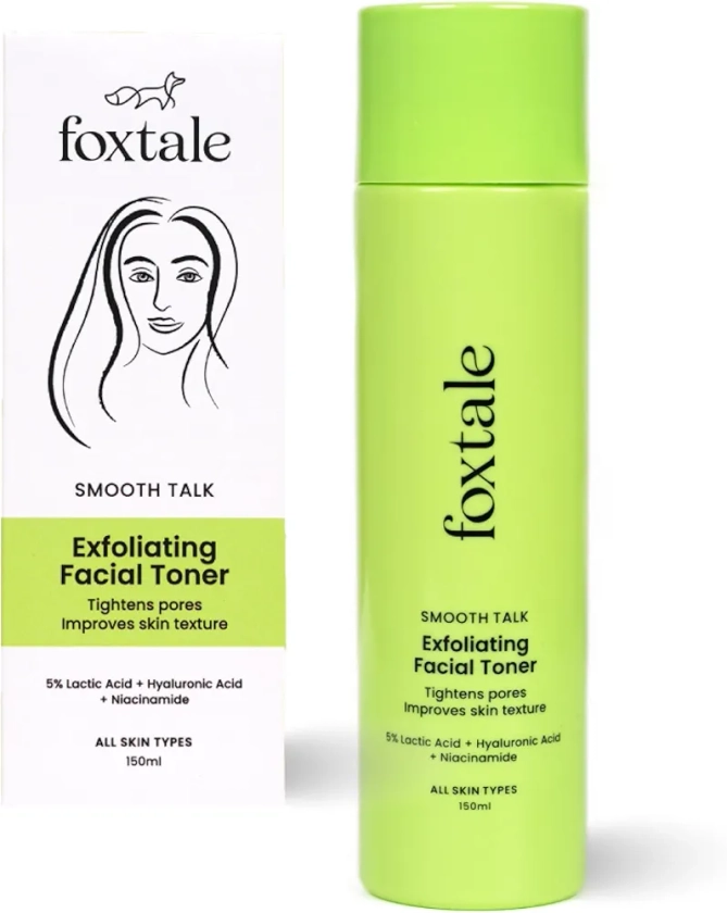 Foxtale Exfoliating Face Toner with 5% Lactic Acid for Pore Tightening & Gentle Exfoliation, Alcohol Free Toner for Glowing Skin, For All Skin Types, Men & Women, 150 ml : Amazon.in: Beauty