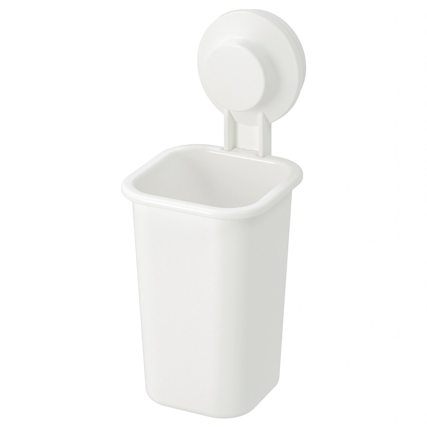 TISKEN Toothbrush holder with suction cup - white