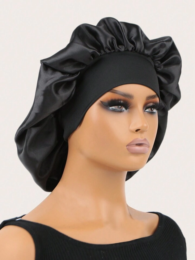 1pc Silk Bonnet For Sleeping Hair Wrap Head Cover Scarf Protect Braids Bonnet | SHEIN UK