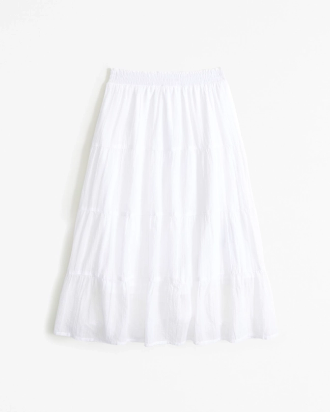 girls smocked tiered maxi skirt | girls bottoms | Abercrombie.com