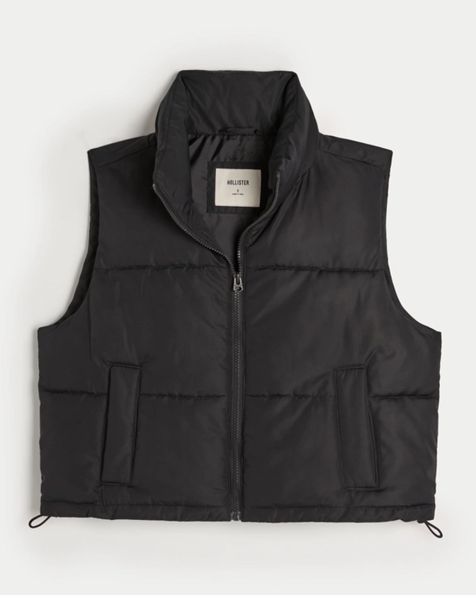 Women's Mini Zip-Up Puffer Vest | Women's Jackets & Coats | HollisterCo.com