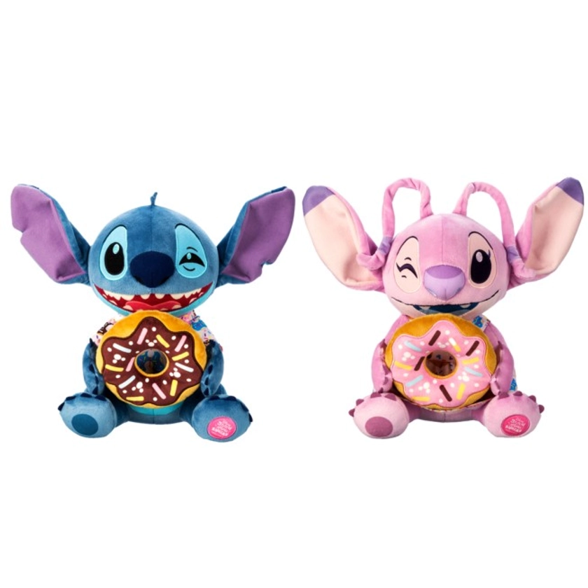 Stitch and Angel Stitch Attacks Snacks Doughnut Soft Toy Bundle