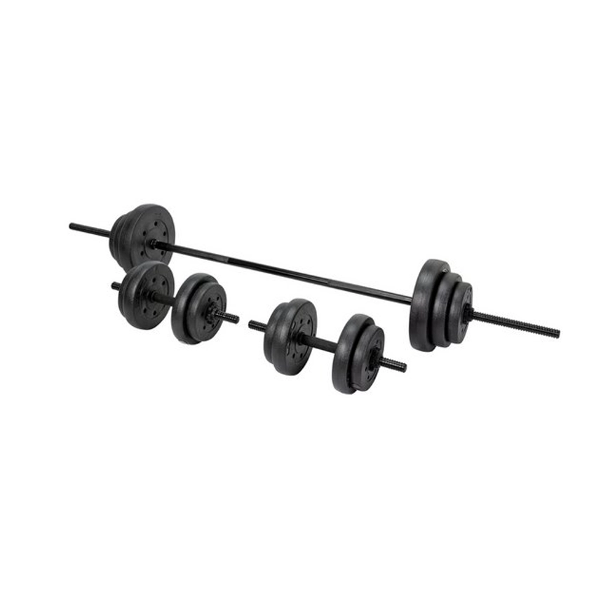 Buy Opti Vinyl Barbell and Dumbbell Weight Set - 35kg | Dumbbells | Argos