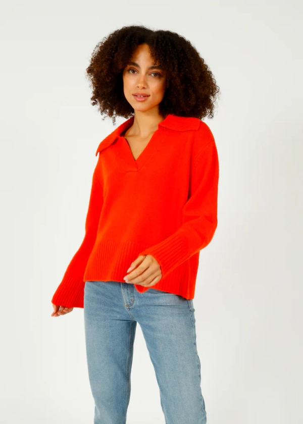 FIVE Collared Knit 2415 in Pumpkin