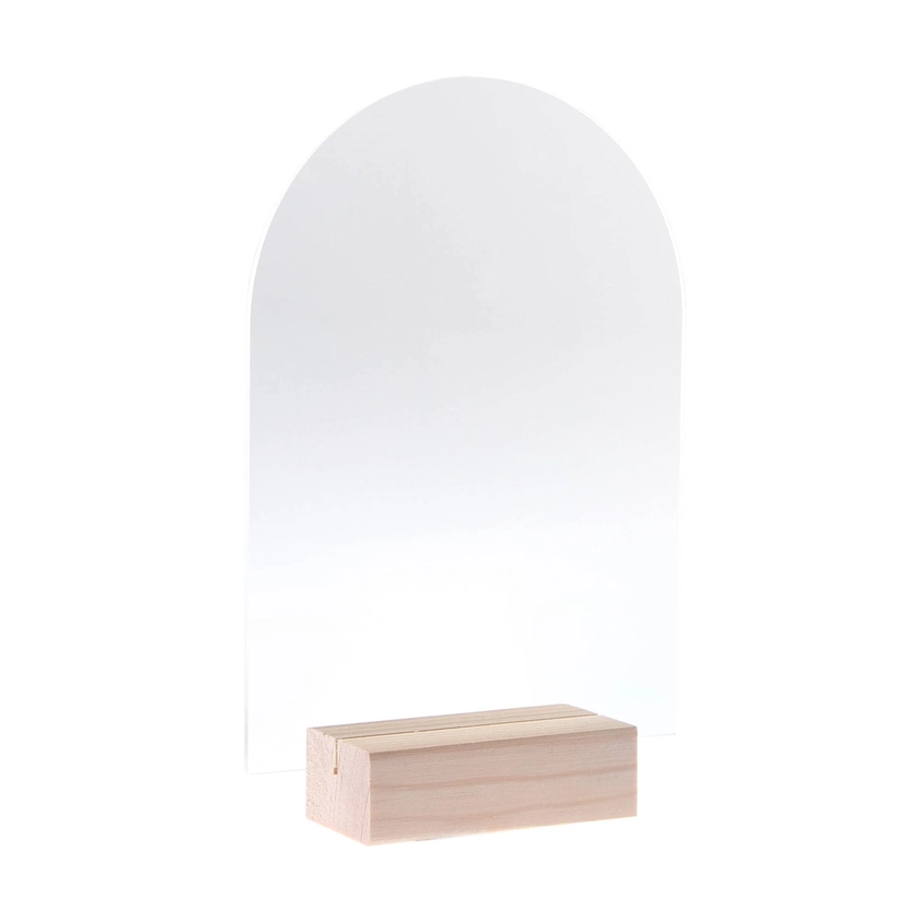 Buy Clear Arch Acrylic Table Sign 20cm for GBP 3.00 | Hobbycraft UK