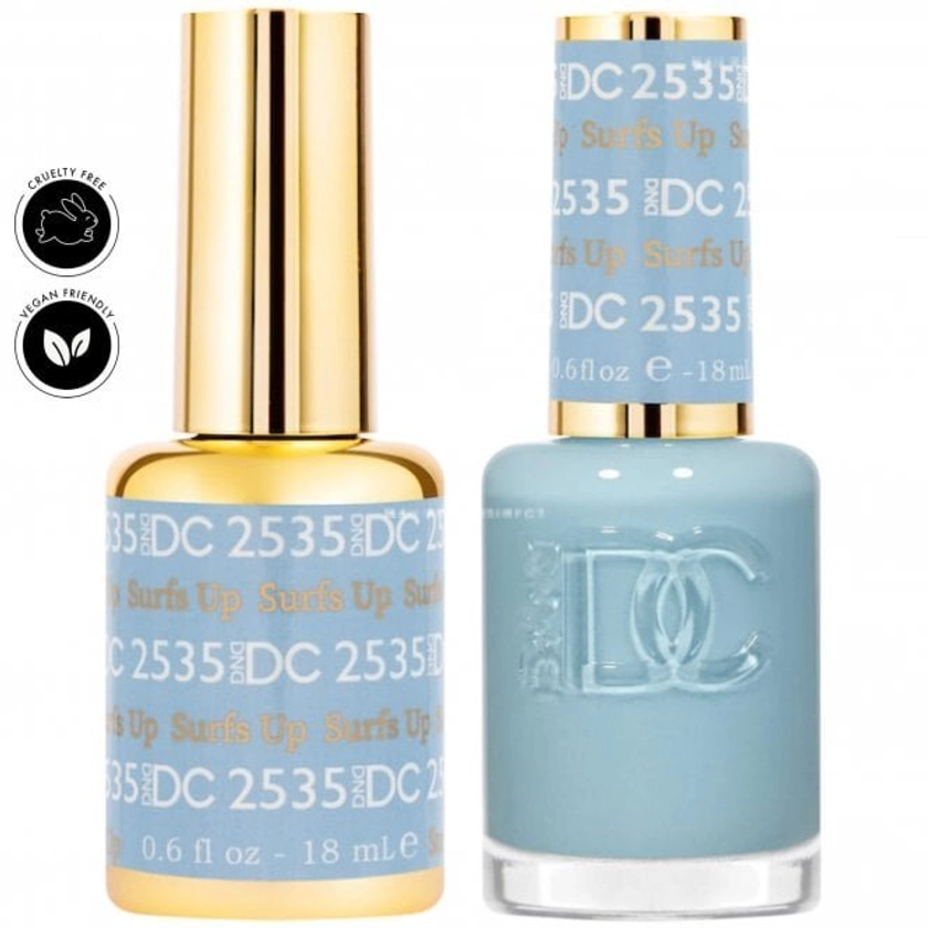 DC Duo Gel & Nail Polish Set - Free Spirit Collection - Surfs Up 2535 - 2 x 18ml (DC2535)