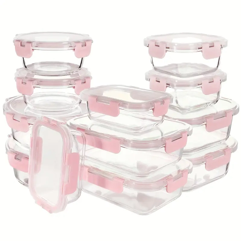 (12 +12 Bowls) Glass Food Storage Containers Glass Meal - Temu Australia