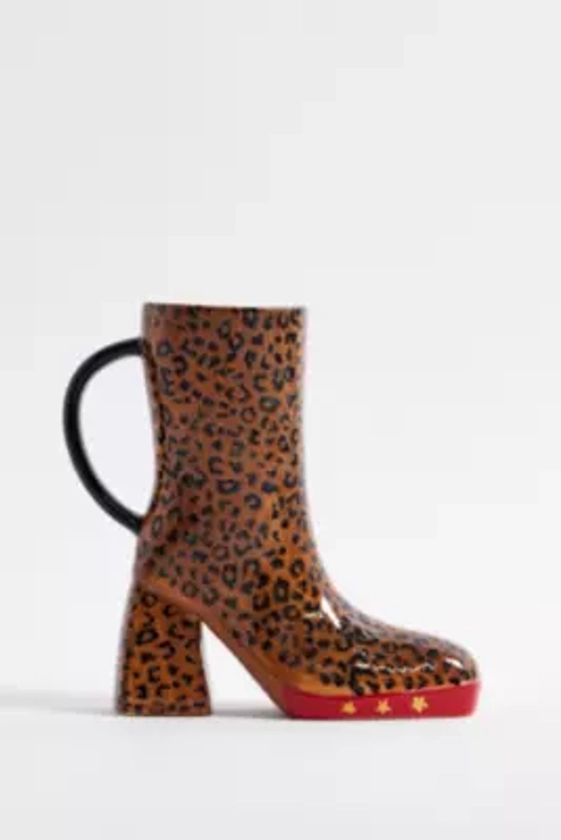 Leopard Print Platform Boot Mug 