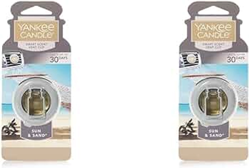 Yankee Candle CAR VENT CLIP HW SUN & SAND, Smart Scent (Pack of 2)
